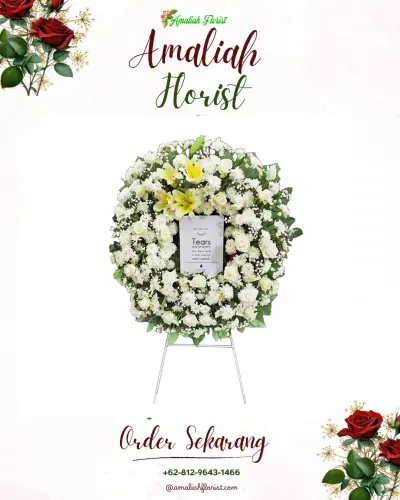 Krans Bunga Duka Cita di Tulungagung Kota